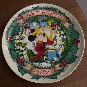 Disney Christmas Through The Years Plate